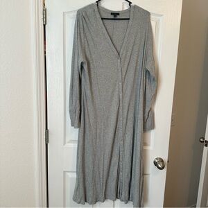 J. Crew Long Sleeve Gray Maxi Dress